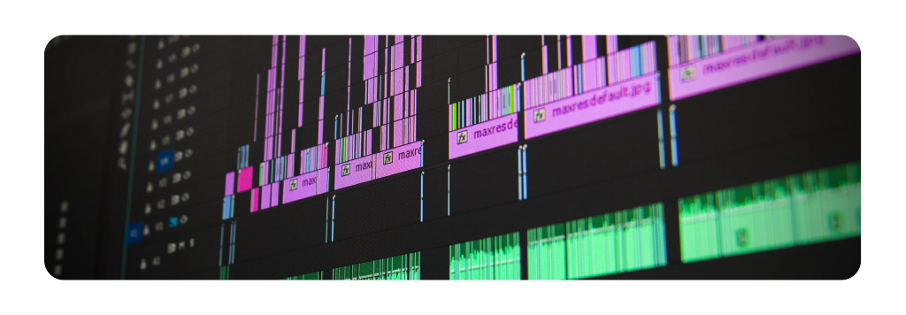 Photo of a sound editing timeline.