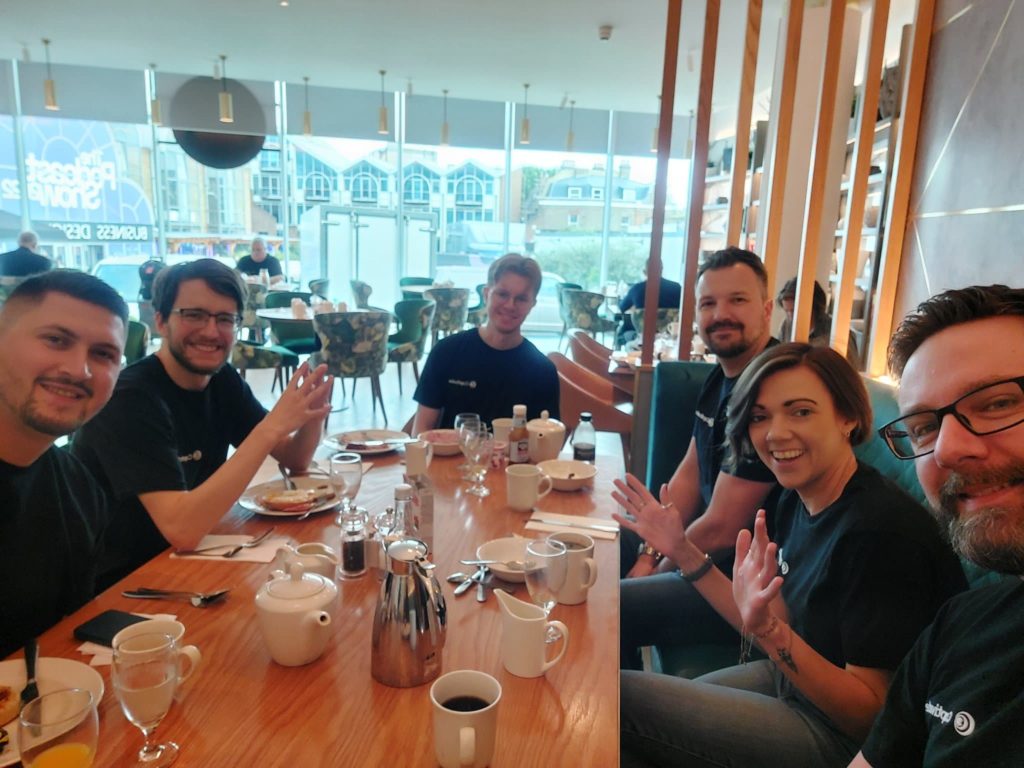 captivate-team-at-breakfast-before-the-podcast-show-2022