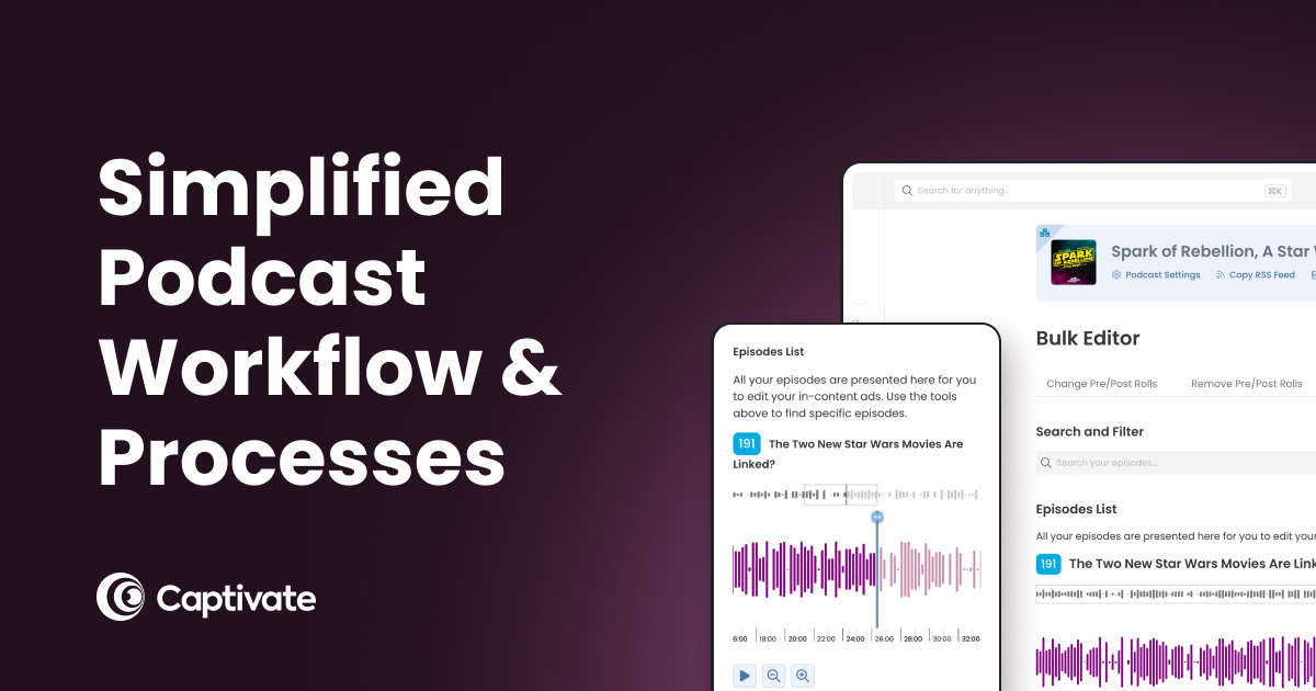 Simplified Podcast Workflow & Processes - Captivate Unlimited Podcast ...